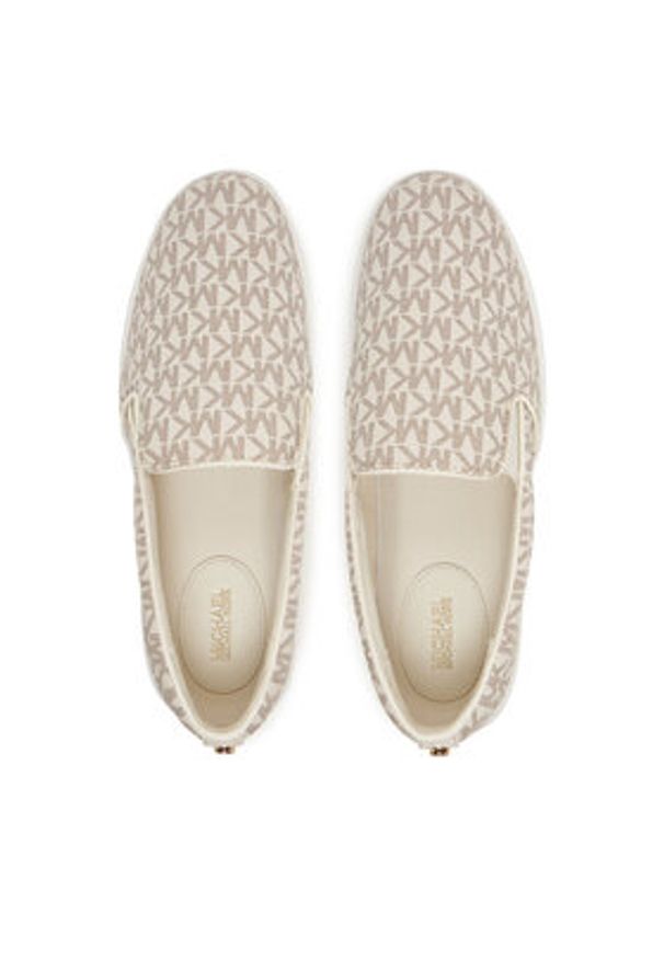 MICHAEL Michael Kors Tenisówki Keaton Slip On 43F7KTFP1B Beżowy. Zapięcie: bez zapięcia. Kolor: beżowy. Materiał: skóra