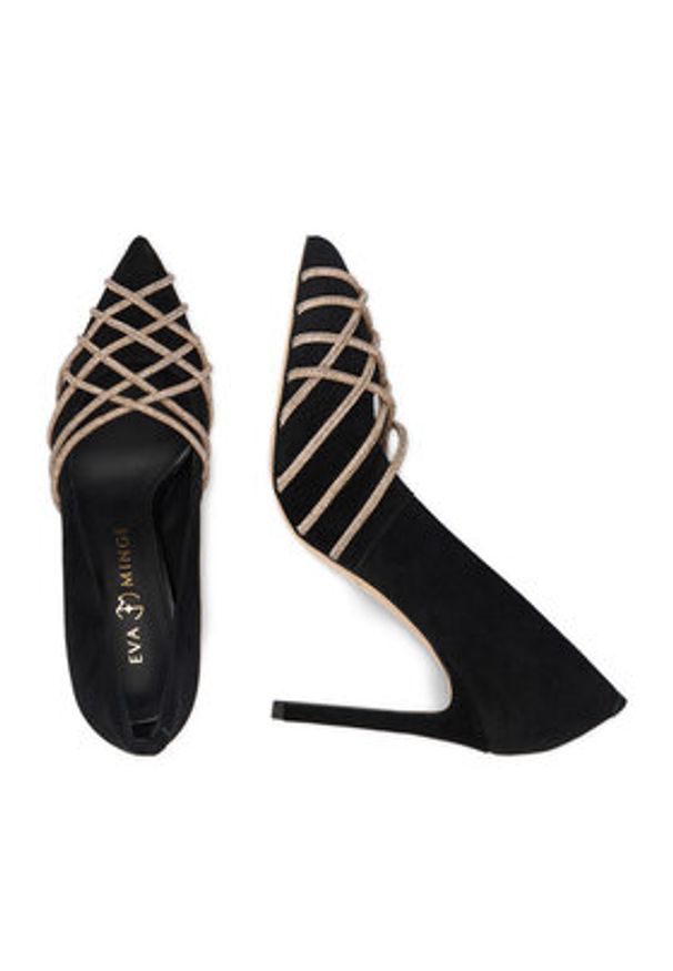 Eva Minge Szpilki EO-KATE-V325-9331 Czarny. Kolor: czarny. Materiał: zamsz, skóra. Obcas: na szpilce