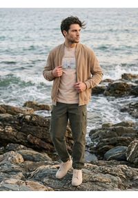 Sinsay - Spodnie cargo jogger - zielony. Kolor: zielony #1