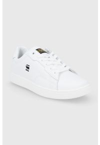 G-Star RAW - G-Star Raw Buty skórzane kolor biały na płaskiej podeszwie. Nosek buta: okrągły. Zapięcie: sznurówki. Kolor: biały. Materiał: skóra. Obcas: na płaskiej podeszwie #4
