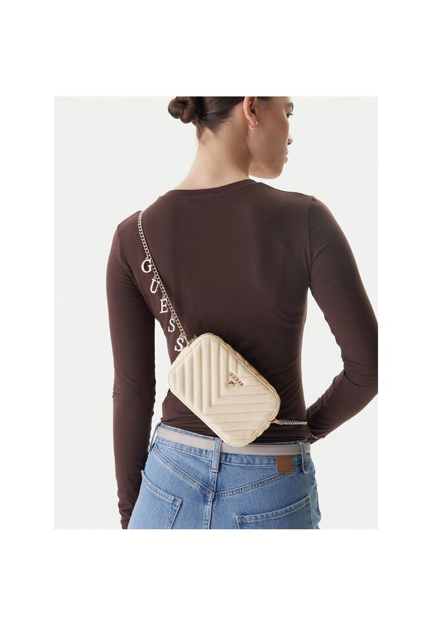Torebka Guess. Kolor: kremowy