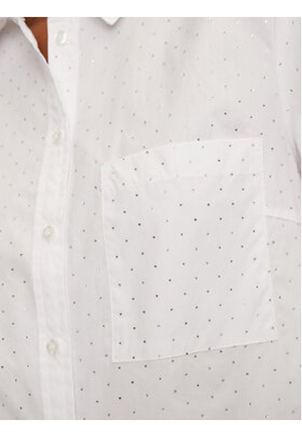 Oui - OUI Koszula 89529 1340707 Biały Regular Fit. Kolor: biały. Materiał: bawełna