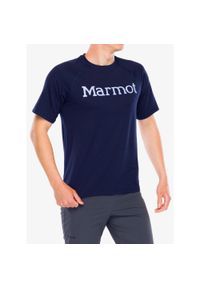 Koszulka z nadrukiem męska Marmot Windridge Graphic. Kolor: niebieski. Wzór: nadruk