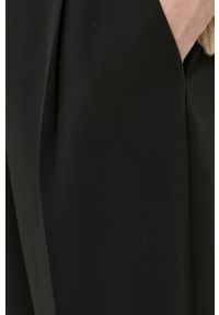 Bruuns Bazaar spodnie damskie kolor czarny proste high waist. Stan: podwyższony. Kolor: czarny. Materiał: poliester, materiał, wiskoza #3