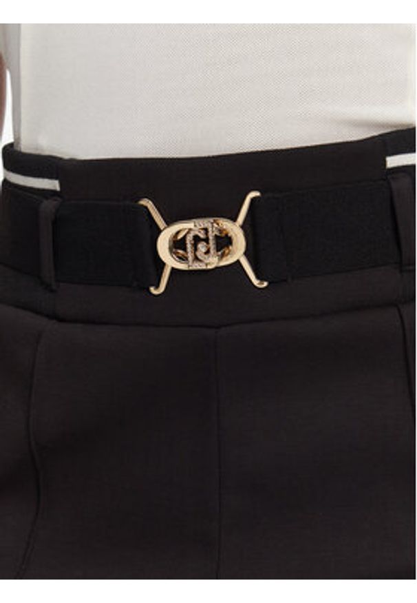 Liu Jo Sport Spodnie materiałowe TA5256 JS182 Czarny Flare Fit. Kolor: czarny. Materiał: wiskoza. Styl: sportowy