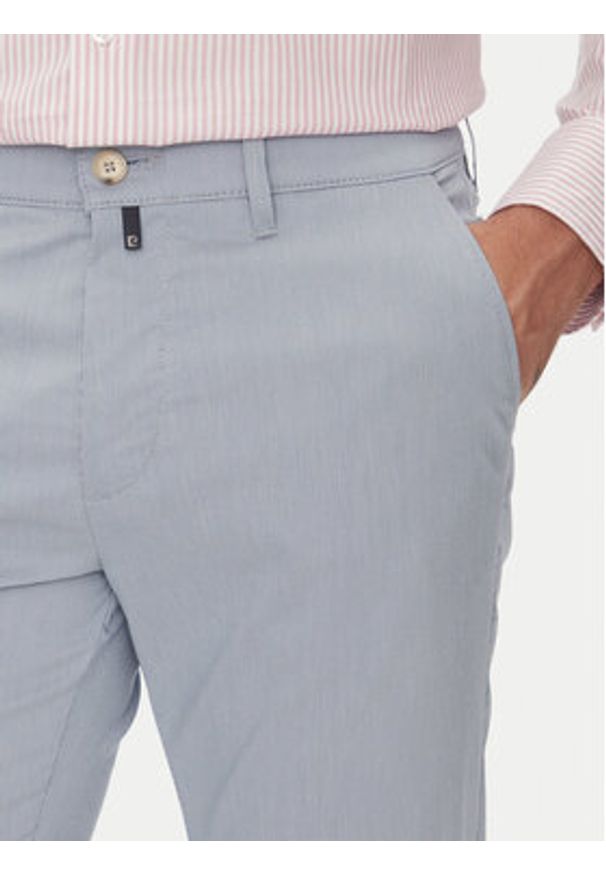 Pierre Cardin Chinosy C3 33730.1058 Błękitny Slim Fit. Kolor: niebieski. Materiał: bawełna