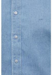 MICHAEL Michael Kors koszula bawełniana męska kolor niebieski slim z kołnierzykiem button-down. Typ kołnierza: button down. Kolor: niebieski. Materiał: bawełna #6