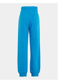 TOMMY HILFIGER - Tommy Hilfiger Spodnie dresowe Logo KB0KB08650 Niebieski Regular Fit. Kolor: niebieski. Materiał: bawełna