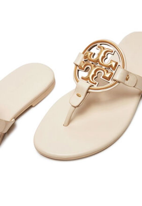 Tory Burch Japonki Miller 136593 Écru. Materiał: skóra