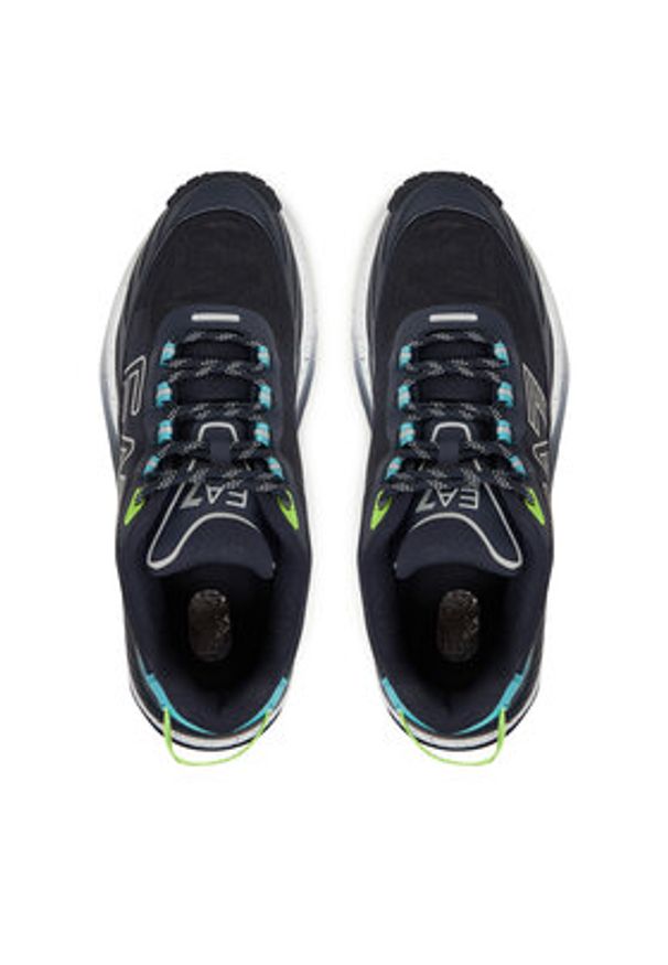EA7 Emporio Armani Sneakersy X8X177 XK381 U479 Granatowy. Kolor: niebieski. Materiał: materiał