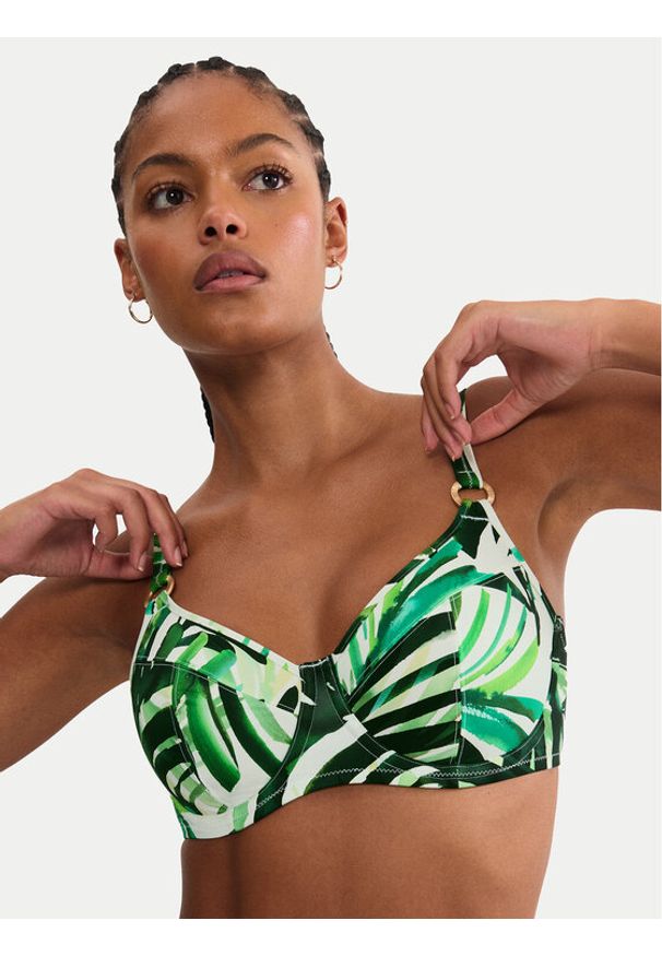 Triumph Góra od bikini Summer Palm 10226611 Zielony. Kolor: zielony. Materiał: syntetyk