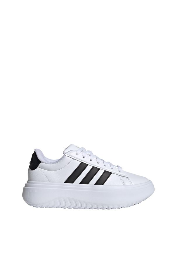 Adidas - Buty Grand Court Platform. Kolor: czarny, wielokolorowy, biały. Obcas: na platformie. Sport: turystyka piesza, tenis