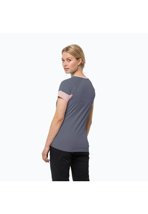 Koszulka trekkingowa damska Jack Wolfskin Narrows. Kolor: szary. Sport: turystyka piesza