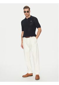 Lacoste Sweter AH9724 Granatowy Regular Fit. Kolor: niebieski. Materiał: syntetyk, bawełna