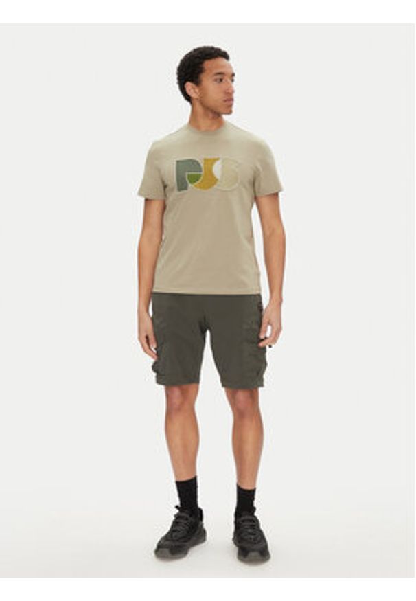 Parajumpers T-Shirt Leland 25SMPMTSGT09 Beżowy Regular Fit. Kolor: beżowy. Materiał: bawełna
