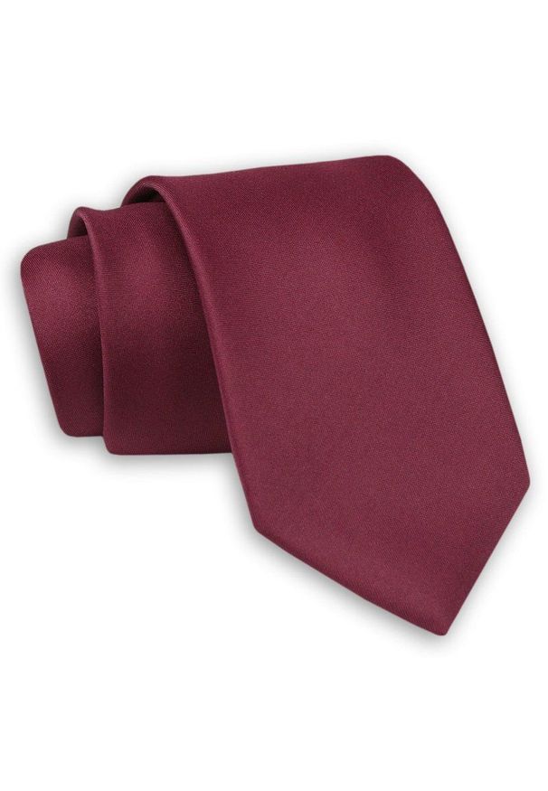 Elegancki, Męski Krawat Bordowy -Chattier- 7cm. Kolor: czerwony. Materiał: tkanina. Styl: elegancki