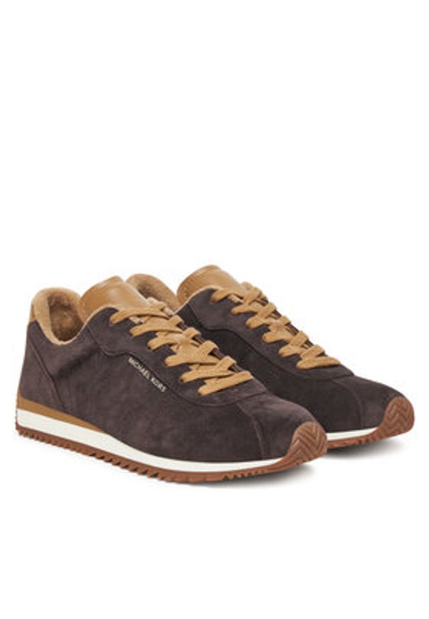 MICHAEL Michael Kors Sneakersy Rhodes 43F5RHFS1S Brązowy. Kolor: brązowy. Materiał: skóra, zamsz