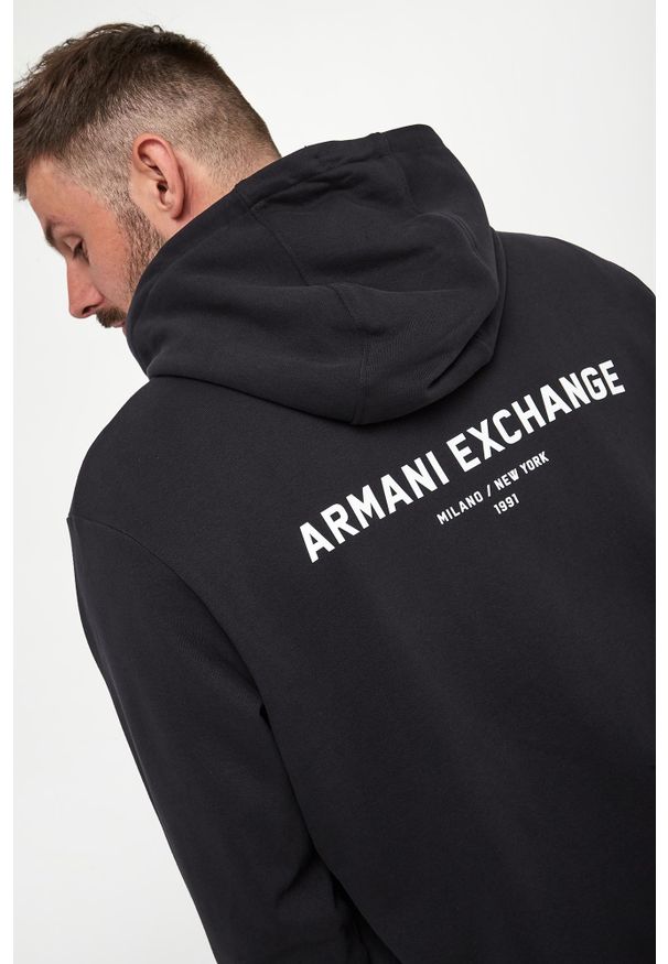 Armani Exchange - Bluza męska z kapturem ARMANI EXCHANGE. Typ kołnierza: kaptur