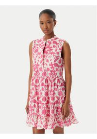 LOLA CASADEMUNT Sukienka letnia LS2616040 Różowy jasny Regular Fit. Kolor: różowy. Materiał: bawełna. Sezon: lato #1