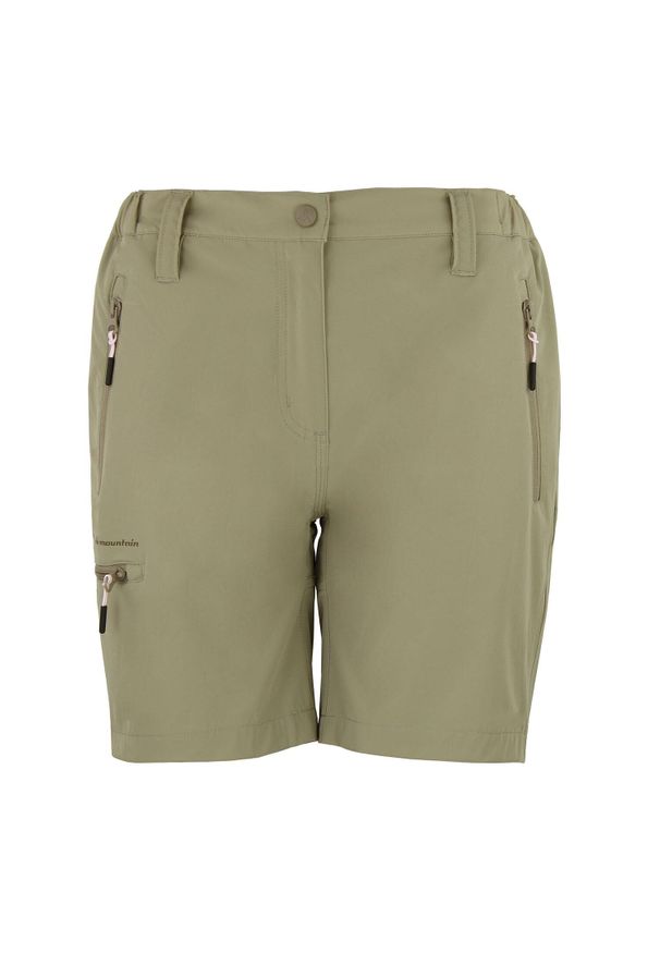 PEAK MOUNTAIN - Szorty damskie Peak Mountain. Kolor: beżowy. Sport: turystyka piesza