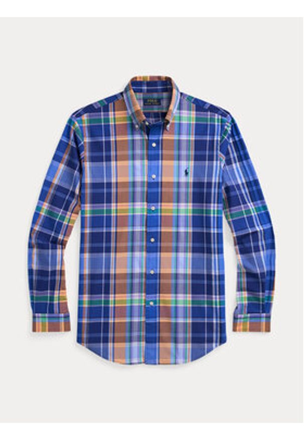 Polo Ralph Lauren Koszula 710960639002 Niebieski Custom Fit. Typ kołnierza: polo. Kolor: niebieski. Materiał: bawełna