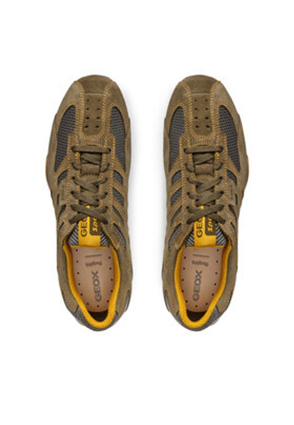Geox Sneakersy U Snake Original U55MNA 02214 C6404 Zielony. Kolor: zielony. Materiał: zamsz, skóra