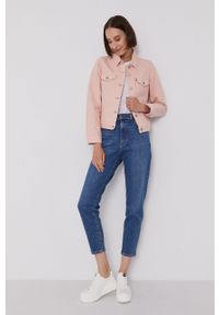 Levi's® - Levi's Kurtka jeansowa damska kolor różowy przejściowa. Okazja: na spotkanie biznesowe, na co dzień. Kolor: różowy. Materiał: jeans. Styl: biznesowy, casual #7