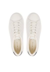 TOMMY HILFIGER - Tommy Hilfiger Sneakersy Chic Cupsole FW0FW09107 Écru. Materiał: skóra #5