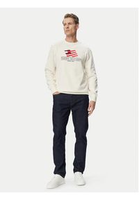 TOMMY HILFIGER - Tommy Hilfiger Bluza Main Flag MW0MW43383 Beżowy jasny Regular Fit. Kolor: beżowy. Materiał: bawełna #2