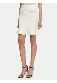 Guess Spódnica mini W6RD75 Z4422 Écru Regular Fit. Kolor: kremowy. Materiał: wiskoza #1