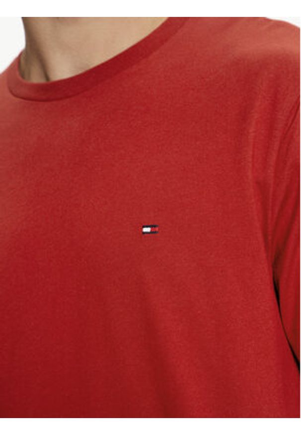 TOMMY HILFIGER - Tommy Hilfiger T-Shirt Essential MW0MW37267 Czerwony Regular Fit. Kolor: czerwony. Materiał: bawełna