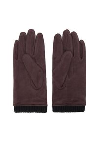 Wittchen - Męskie rękawiczki z przeszyciami i ściągaczem ciemny brąz. Kolor: brązowy. Materiał: poliester. Sezon: jesień, zima. Styl: casual, elegancki #4