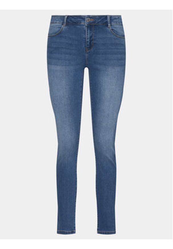 Morgan Jeansy 241-PARDA Granatowy Slim Fit. Kolor: niebieski