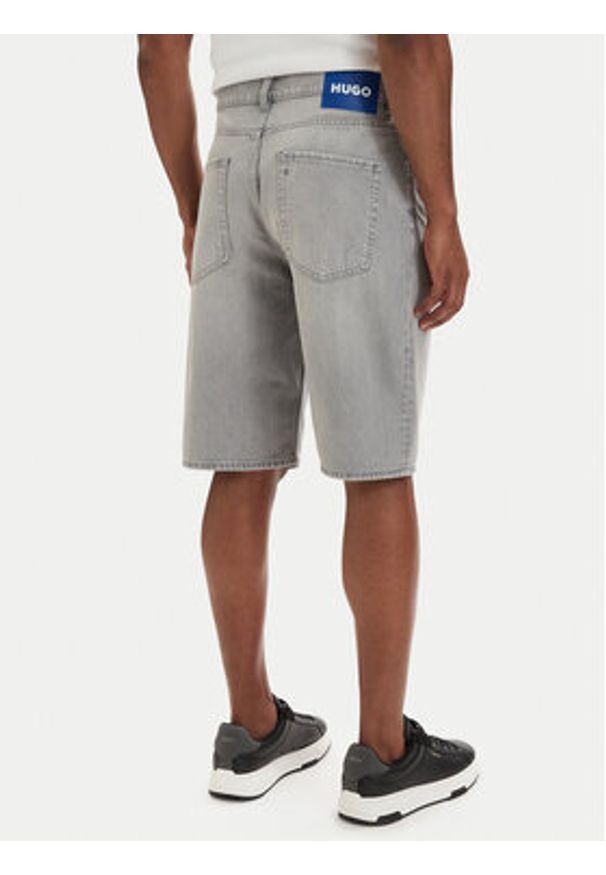 Hugo - HUGO Szorty jeansowe Skate 50561704 Szary Straight Fit. Kolor: szary. Materiał: bawełna