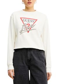 Guess - GUESS Biała bluza damska Love, Rozmiar S. Kolor: biały #3