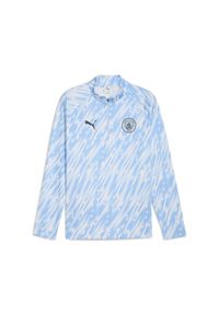 Puma - Męska bluza przedmeczowa z zamkiem 1/4 Manchester City PUMA Silver Sky Blue. Kolor: niebieski. Sport: piłka nożna #1