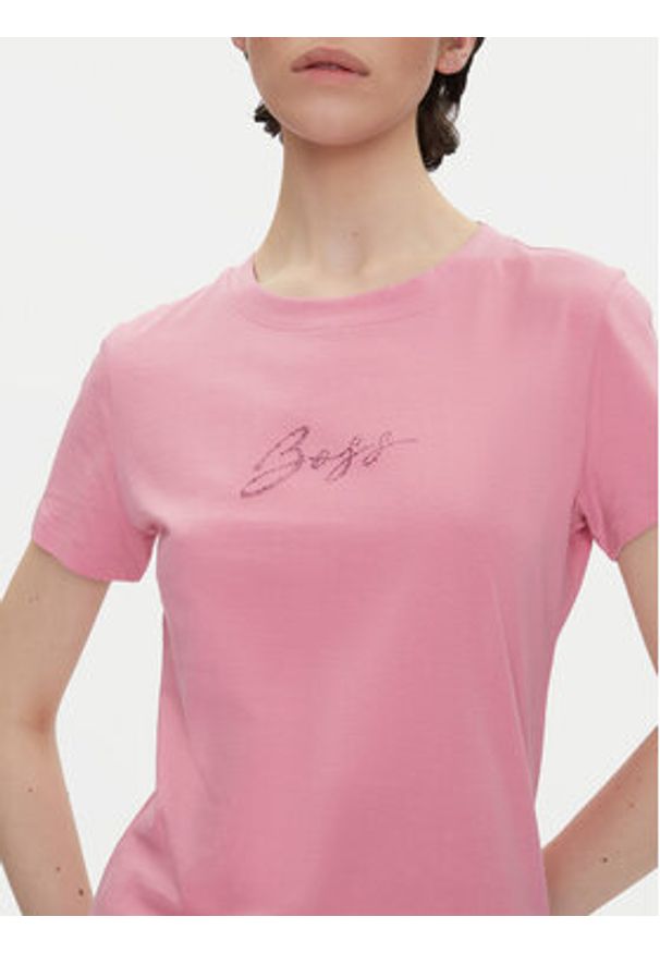 BOSS T-Shirt C_Esogo_2 50538826 Różowy Regular Fit. Kolor: różowy. Materiał: bawełna