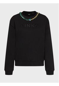 Pinko Bluza Marianne 1G18DZ Y722 Czarny Regular Fit. Kolor: czarny. Materiał: bawełna #3