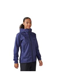 Kurtka przeciwdeszczowa damska Rab Downpour Plus 2.0 Jacket z kapturem. Typ kołnierza: kaptur. Kolor: niebieski