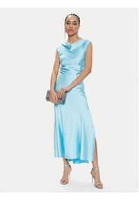 Imperial Sukienka koktajlowa AEQJHBA Niebieski Slim Fit. Kolor: niebieski. Materiał: syntetyk. Styl: wizytowy