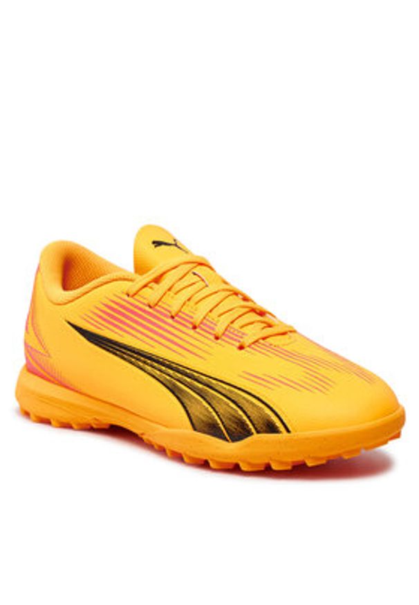 Puma Buty do piłki nożnej Ultra Play Tt Jrck-S 107779-03 Żółty. Kolor: żółty. Materiał: skóra