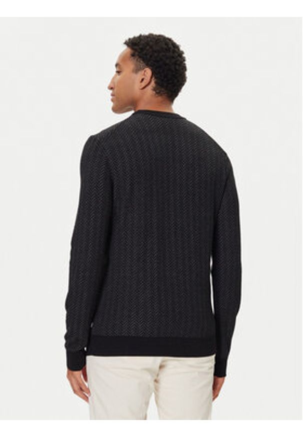 BOSS Sweter H-Habito 50549985 Czarny Regular Fit. Kolor: czarny. Materiał: bawełna