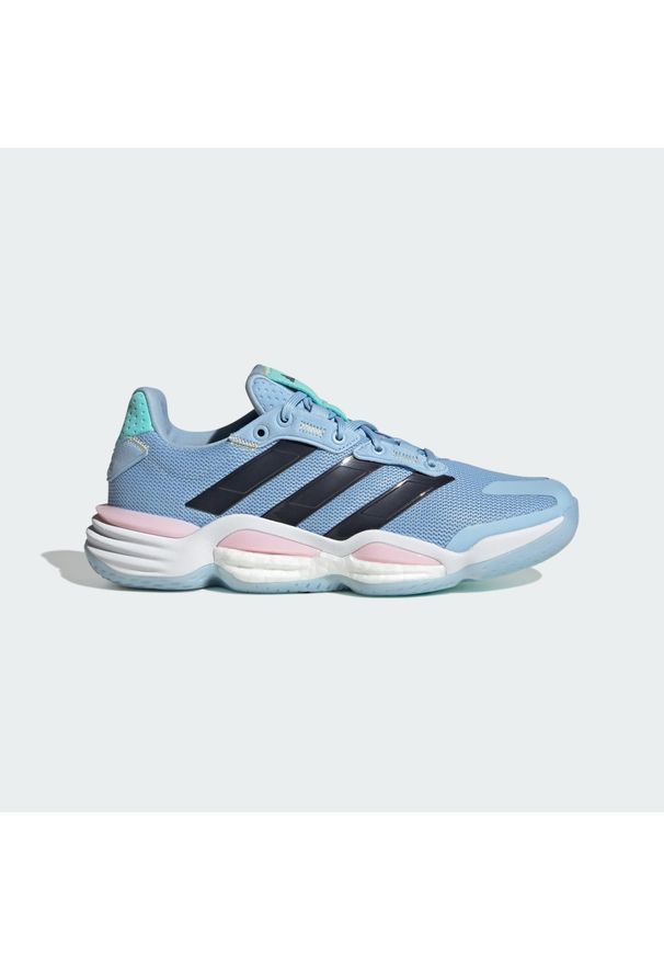 Adidas - Buty Stabil 16 Indoor. Kolor: czarny, niebieski, wielokolorowy. Materiał: materiał. Sport: piłka ręczna