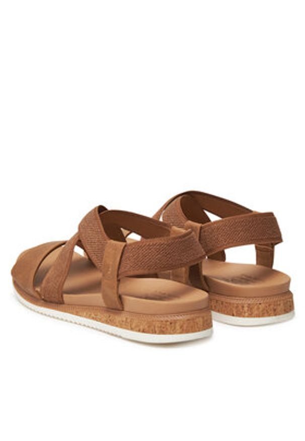 skechers - Skechers Sandały BOBS Desert Kiss Low 114705/CSNT Brązowy. Kolor: brązowy. Materiał: materiał