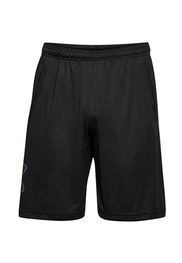 Under Armour - Męskie Spodenki Dresowe Z Grafiką. Kolor: czarny. Materiał: dresówka