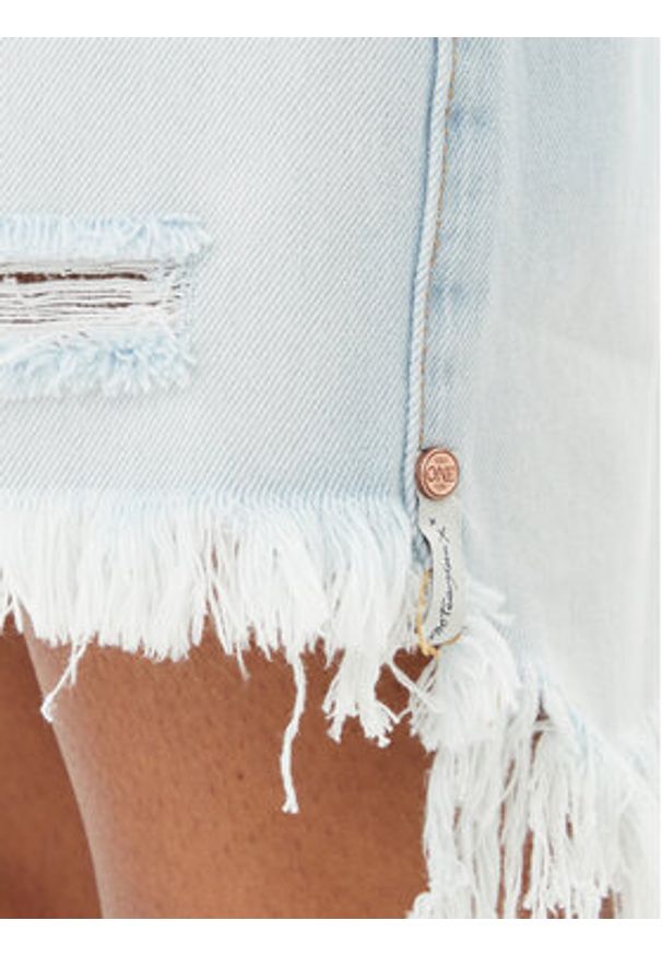 One Teaspoon Sukienka jeansowa Braxton 25354 Błękitny Regular Fit. Kolor: niebieski. Materiał: bawełna