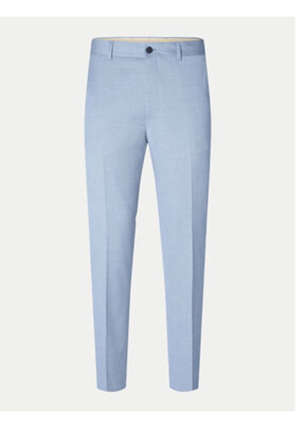 Selected Homme Spodnie garniturowe 16092419 Błękitny Slim Fit. Kolor: niebieski. Materiał: syntetyk