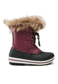 CMP Śniegowce Kids Anthilian Snow Boot Wp 30Q4594 Bordowy. Kolor: czerwony. Materiał: skóra