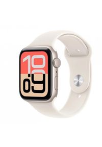 APPLE - Apple Watch SE 3 GPS 44mm Starlight Aluminium Case with Starlight Sport Band - M/L. Styl: sportowy