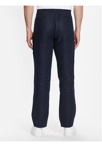 Sisley Spodnie materiałowe 4AGHSF02P Granatowy Slim Fit. Kolor: niebieski. Materiał: len #4